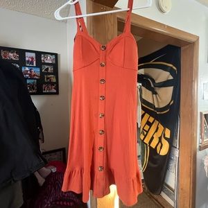 Short, orange summer dress